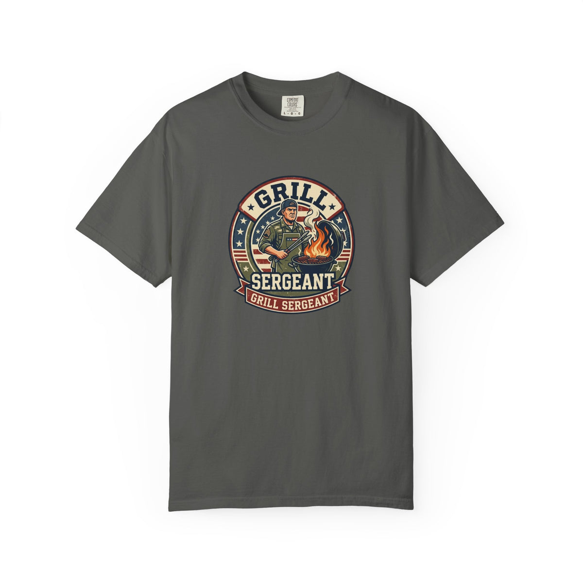 Grill Sergeant T-Shirt — Funny BBQ Chef Shirt for Dad & Grill Masters