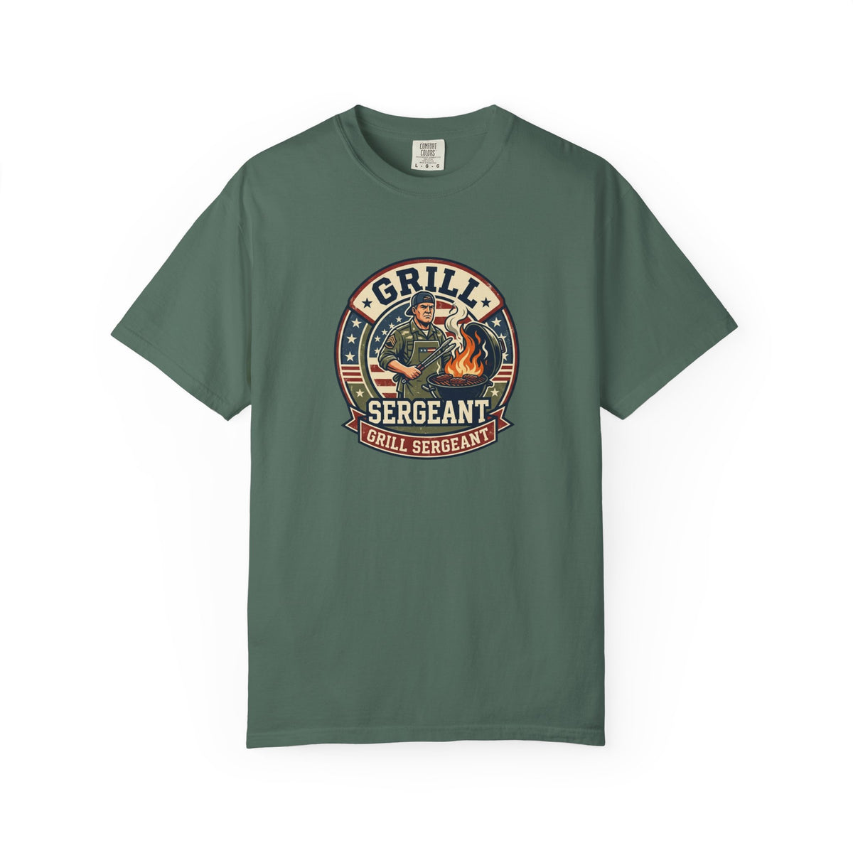 Grill Sergeant T-Shirt — Funny BBQ Chef Shirt for Dad & Grill Masters