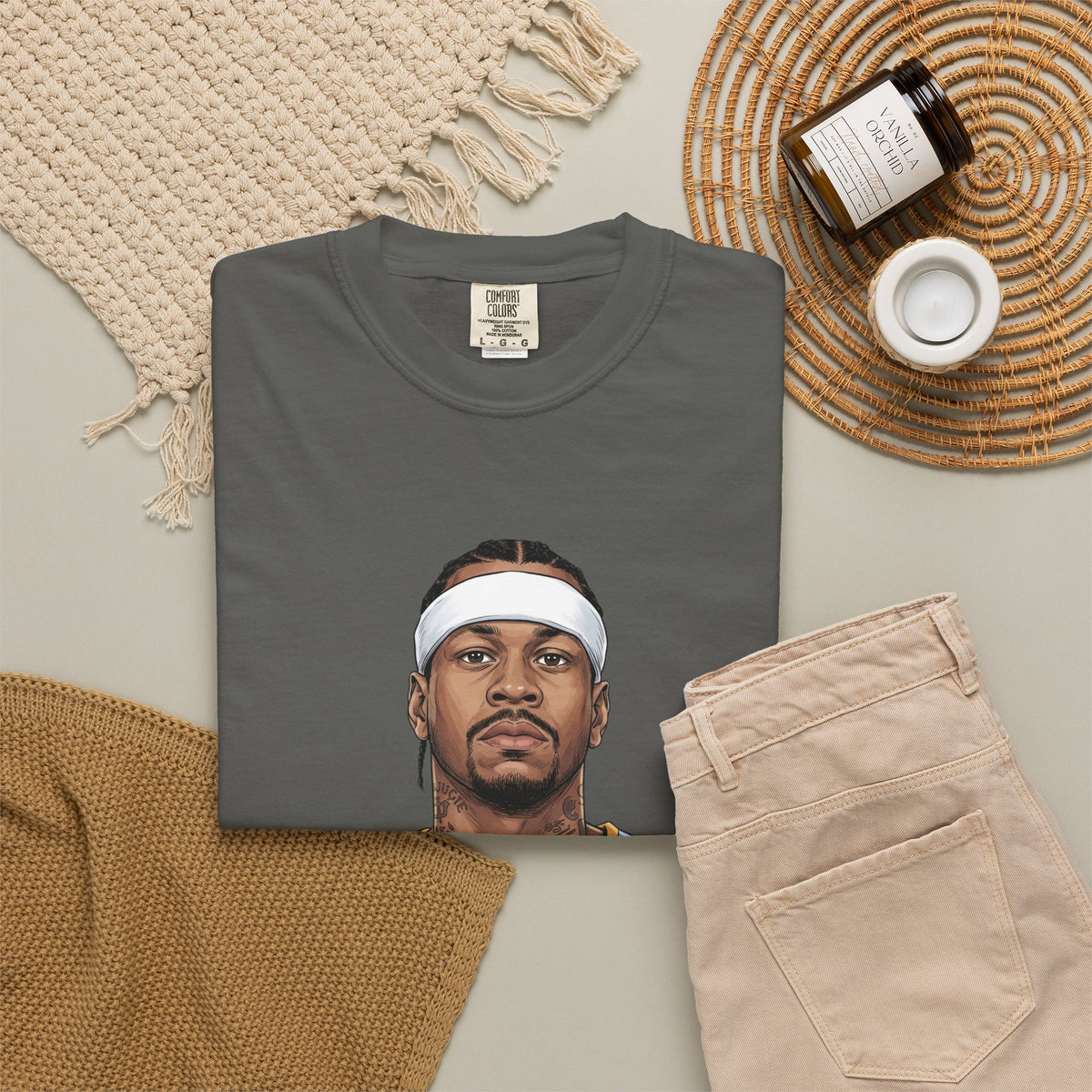 T-Shirt — AI 'I like to party.' Graphic Tee (Retro Athlete Portrait)
