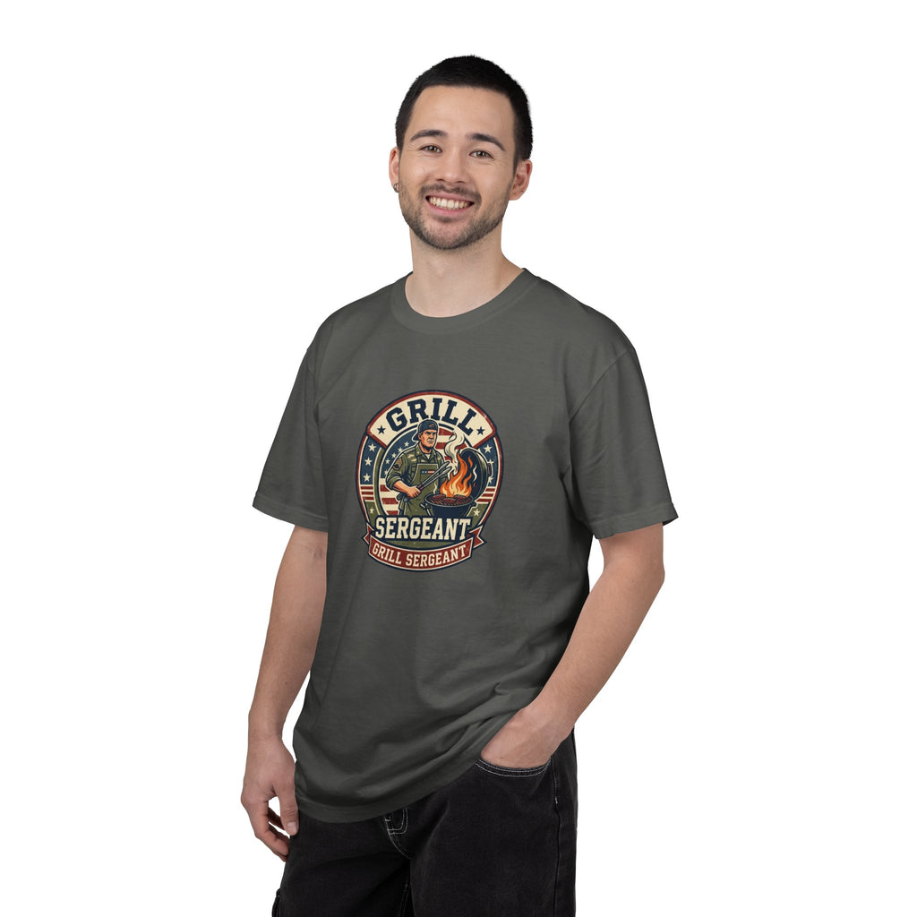 Grill Sergeant T-Shirt — Funny BBQ Chef Shirt for Dad & Grill Masters