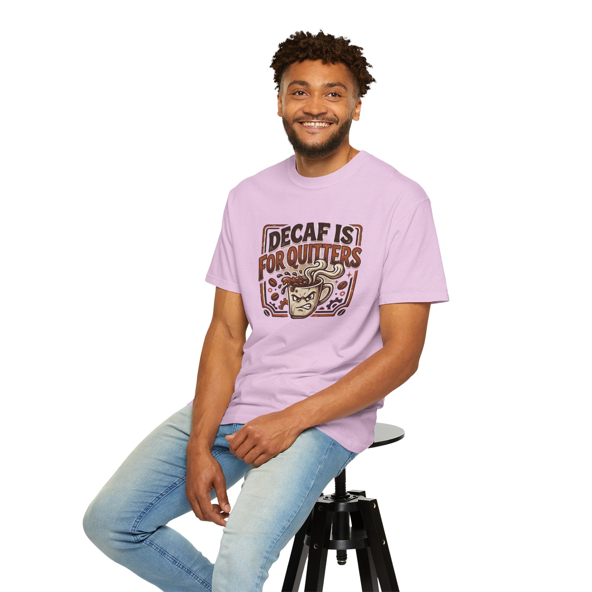 Decaf Is For Quitters Coffee T-Shirt — Funny Coffee Lover Tee
