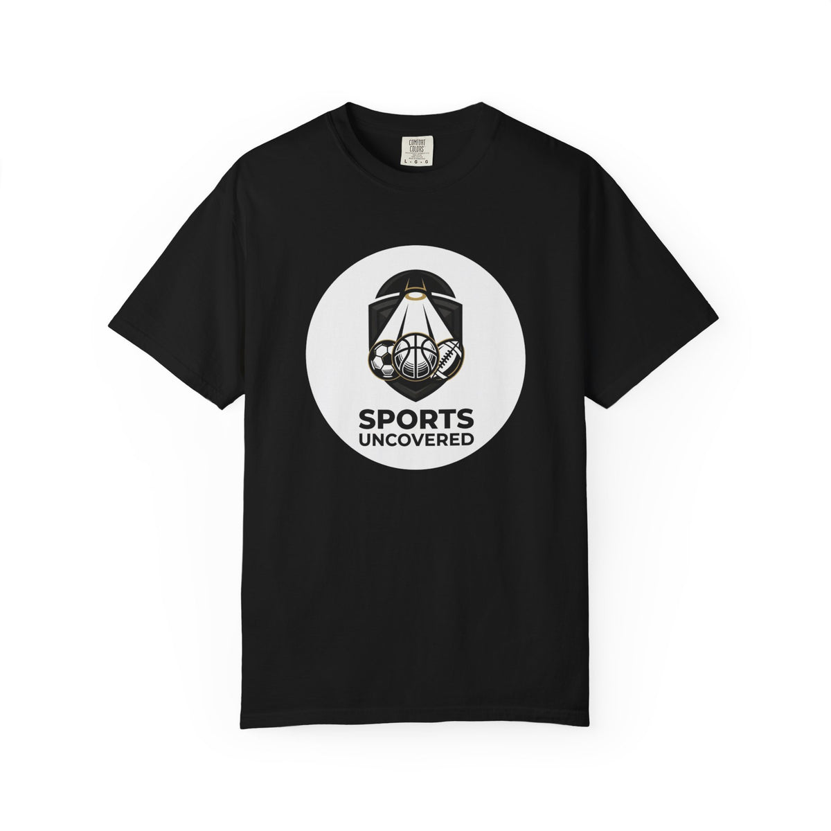 Sports Uncovered Graphic T-Shirt — Vintage Basketball Logo Tee
