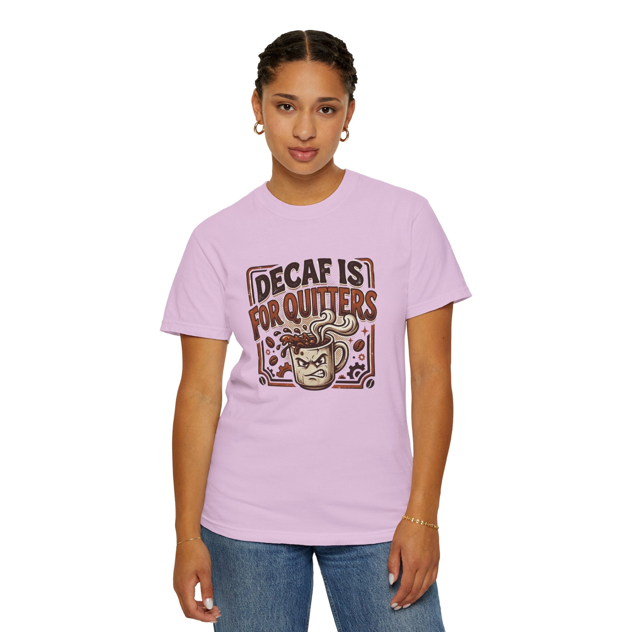 Decaf Is For Quitters Coffee T-Shirt — Funny Coffee Lover Tee