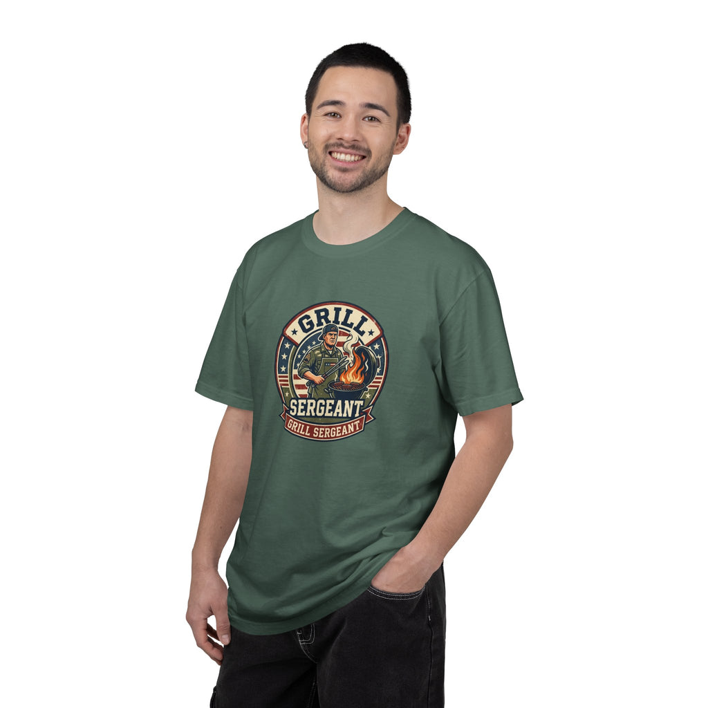 Grill Sergeant T-Shirt — Funny BBQ Chef Shirt for Dad & Grill Masters