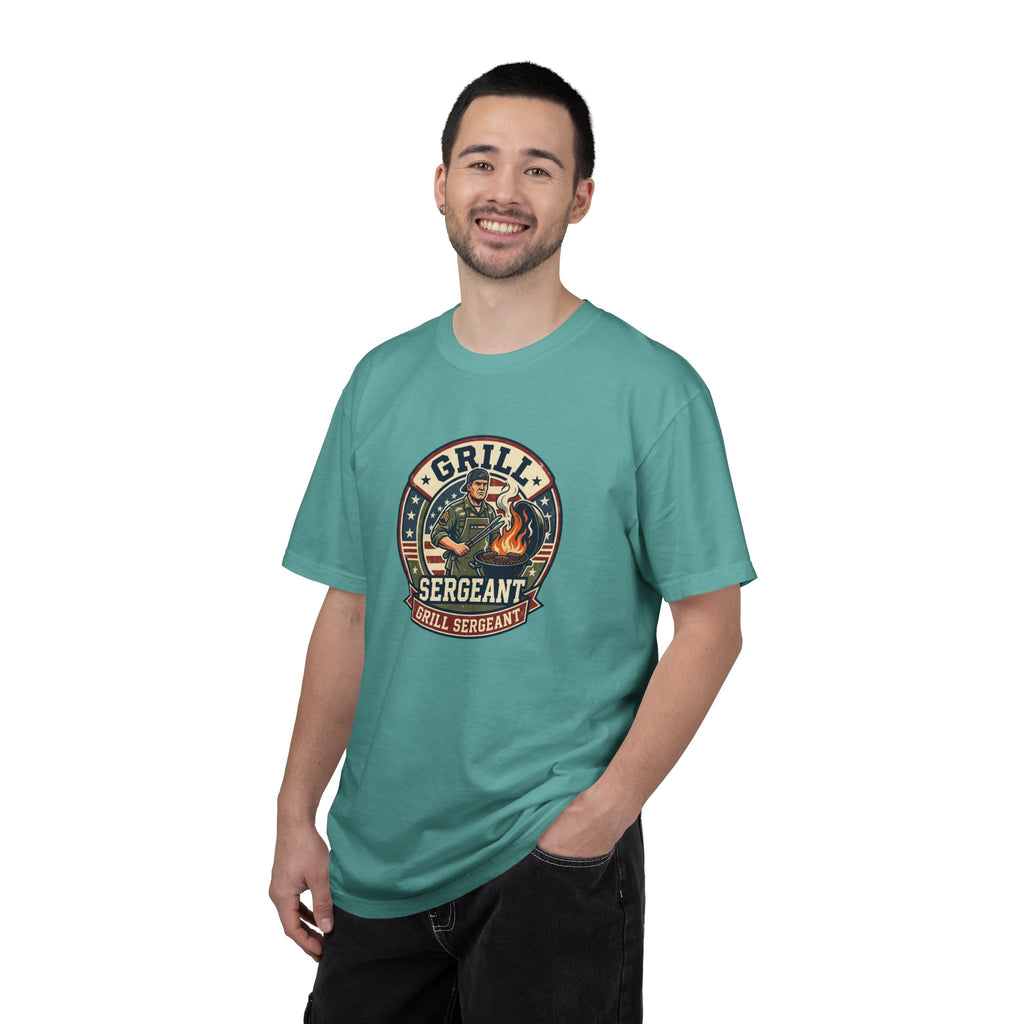 Grill Sergeant T-Shirt — Funny BBQ Chef Shirt for Dad & Grill Masters