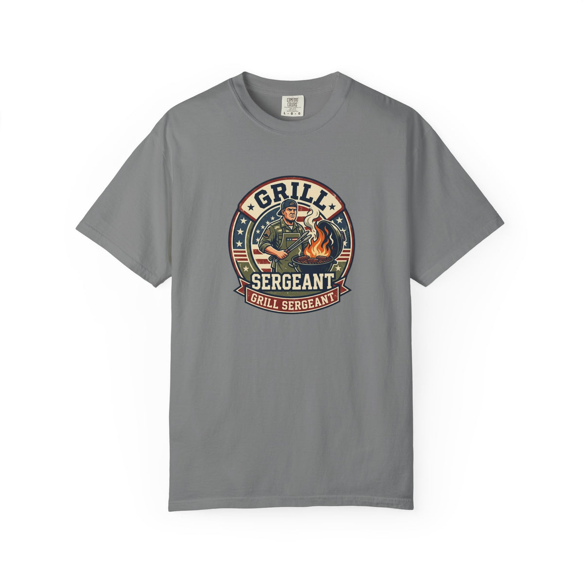 Grill Sergeant T-Shirt — Funny BBQ Chef Shirt for Dad & Grill Masters