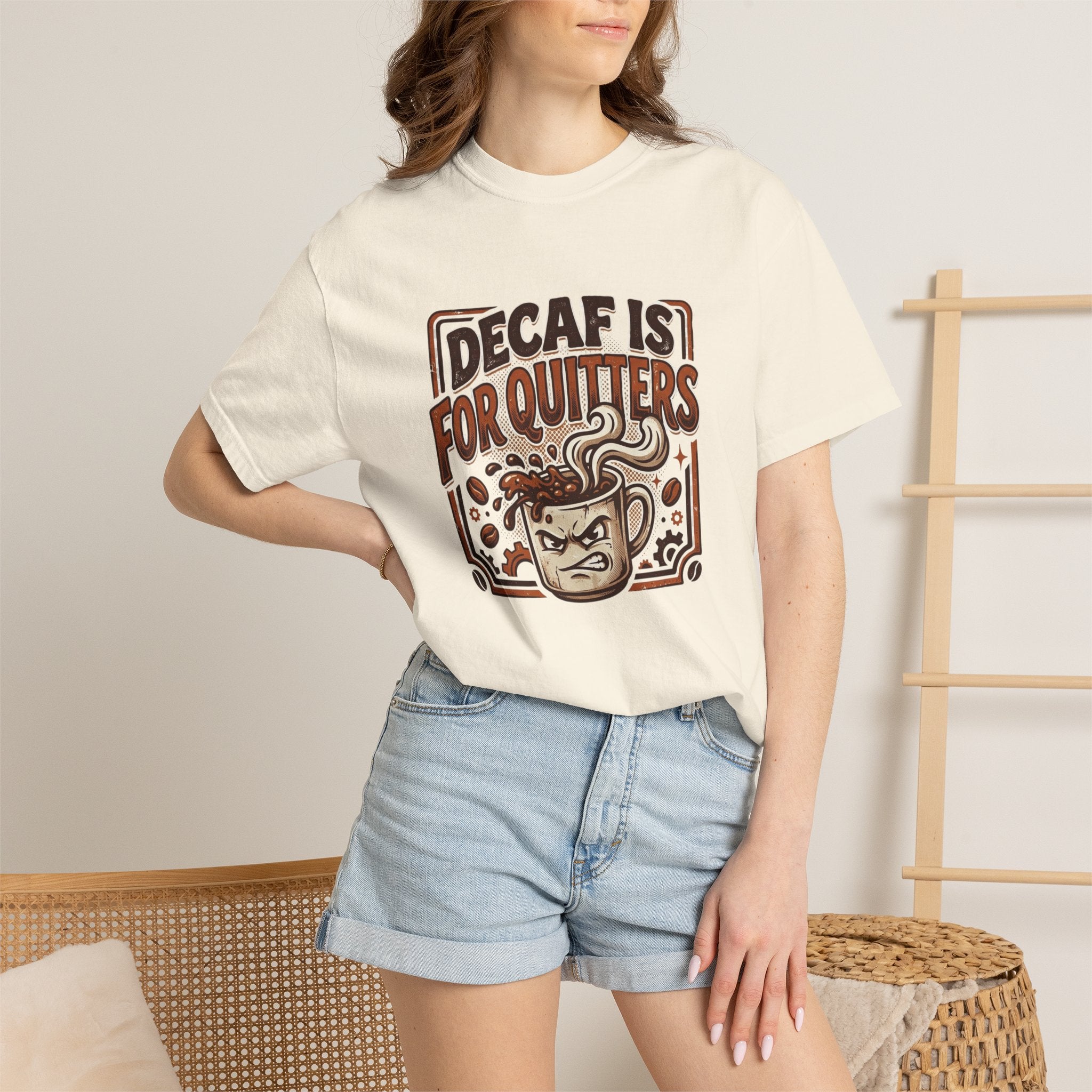 Decaf Is For Quitters Coffee T-Shirt — Funny Coffee Lover Tee