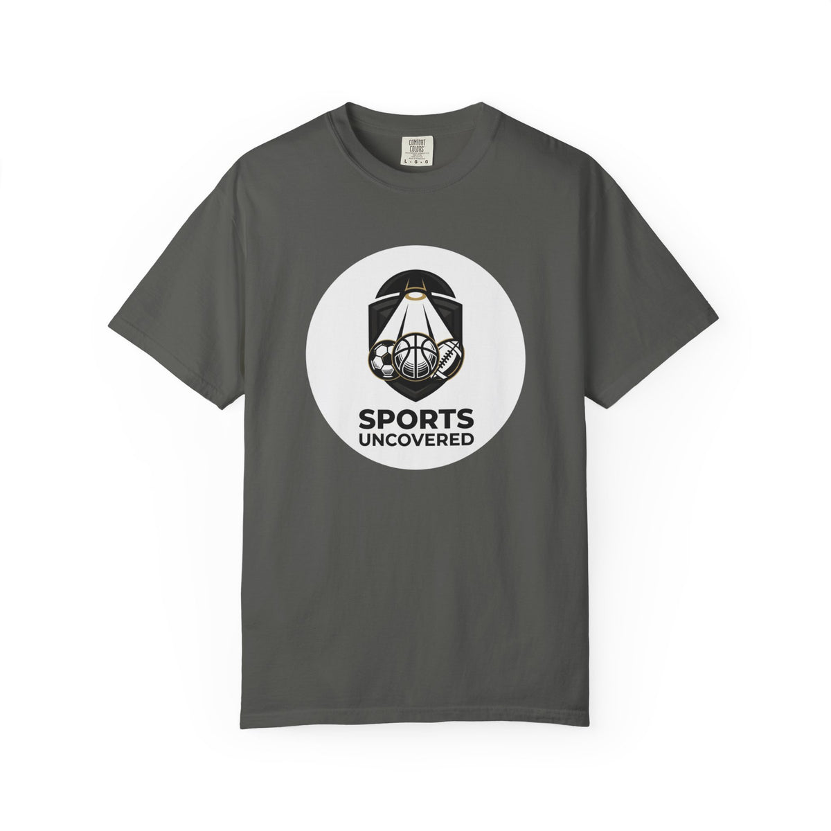 Sports Uncovered Graphic T-Shirt — Vintage Basketball Logo Tee