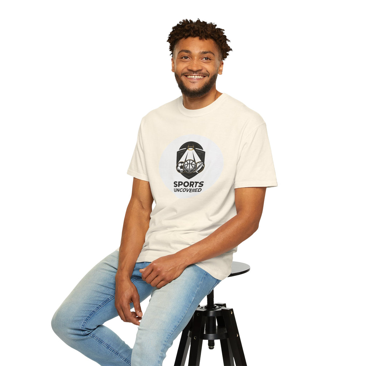 Sports Uncovered Graphic T-Shirt — Vintage Basketball Logo Tee