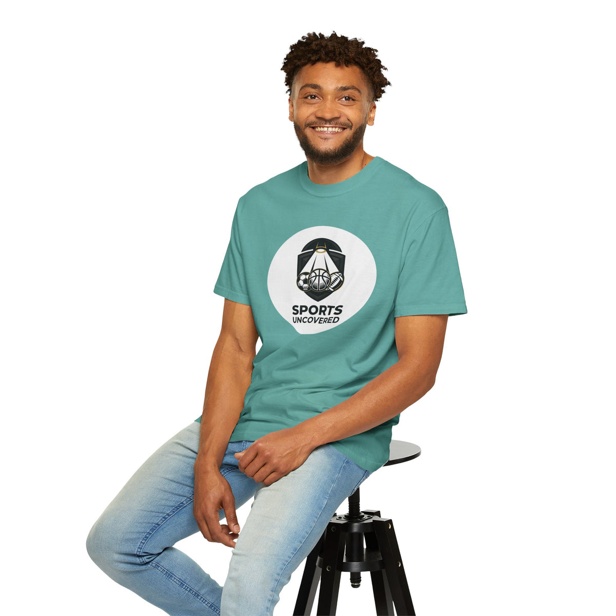 Sports Uncovered Graphic T-Shirt — Vintage Basketball Logo Tee