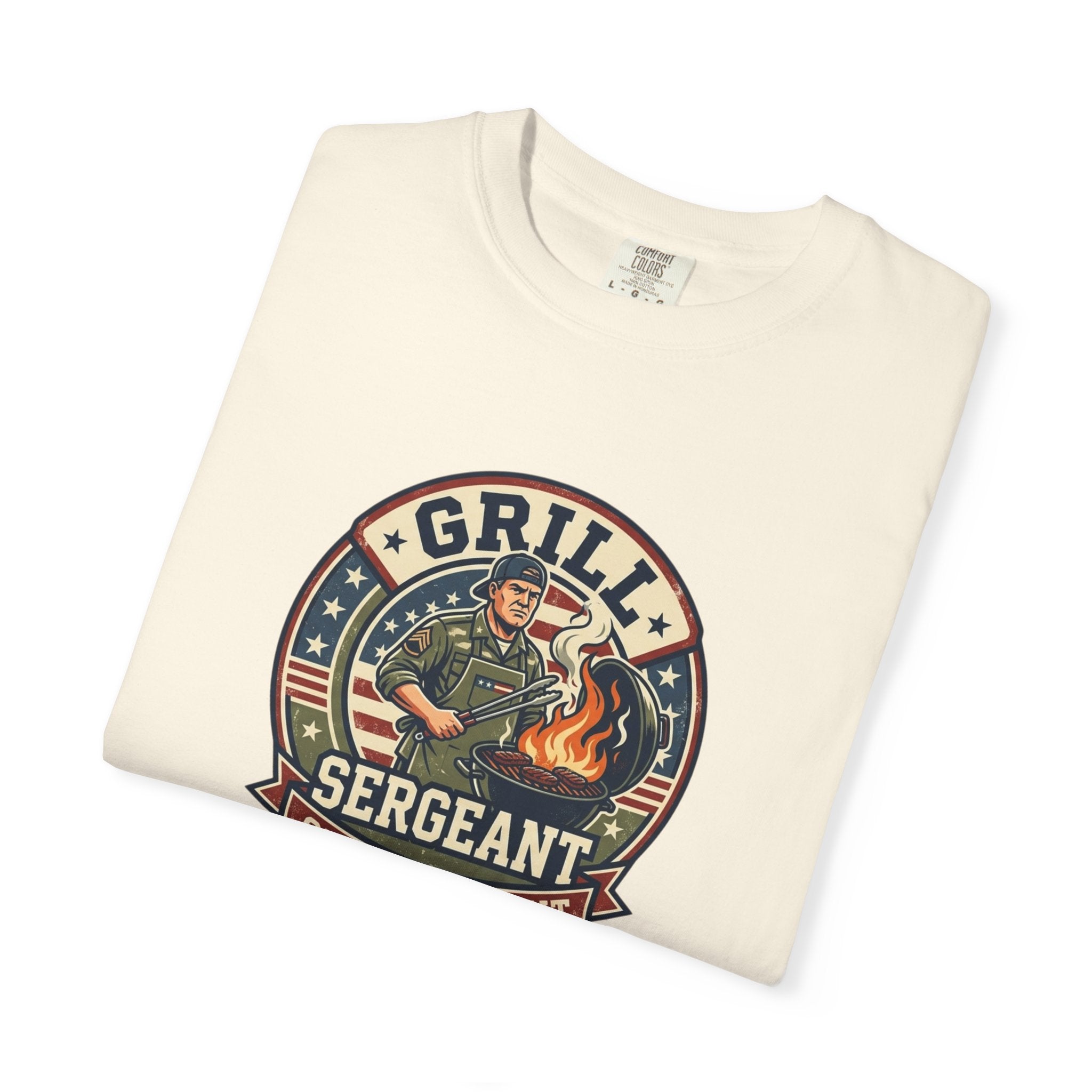 Grill Sergeant T-Shirt — Funny BBQ Chef Shirt for Dad & Grill Masters