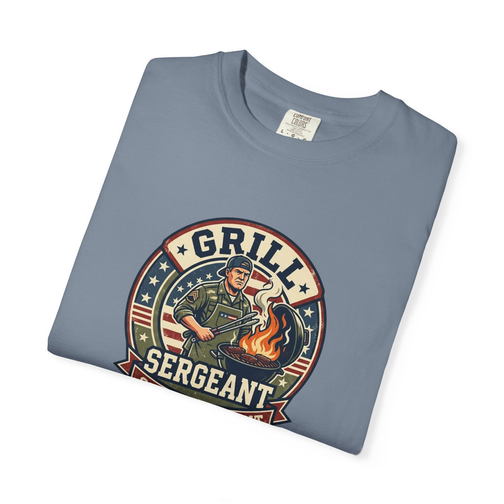 Grill Sergeant T-Shirt — Funny BBQ Chef Shirt for Dad & Grill Masters