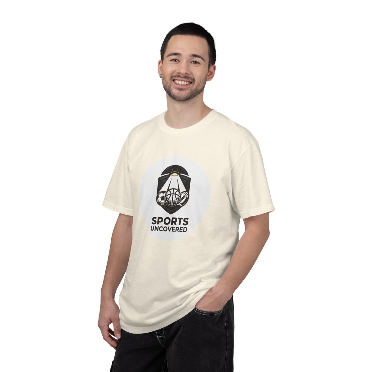 Sports Uncovered Graphic T-Shirt — Vintage Basketball Logo Tee