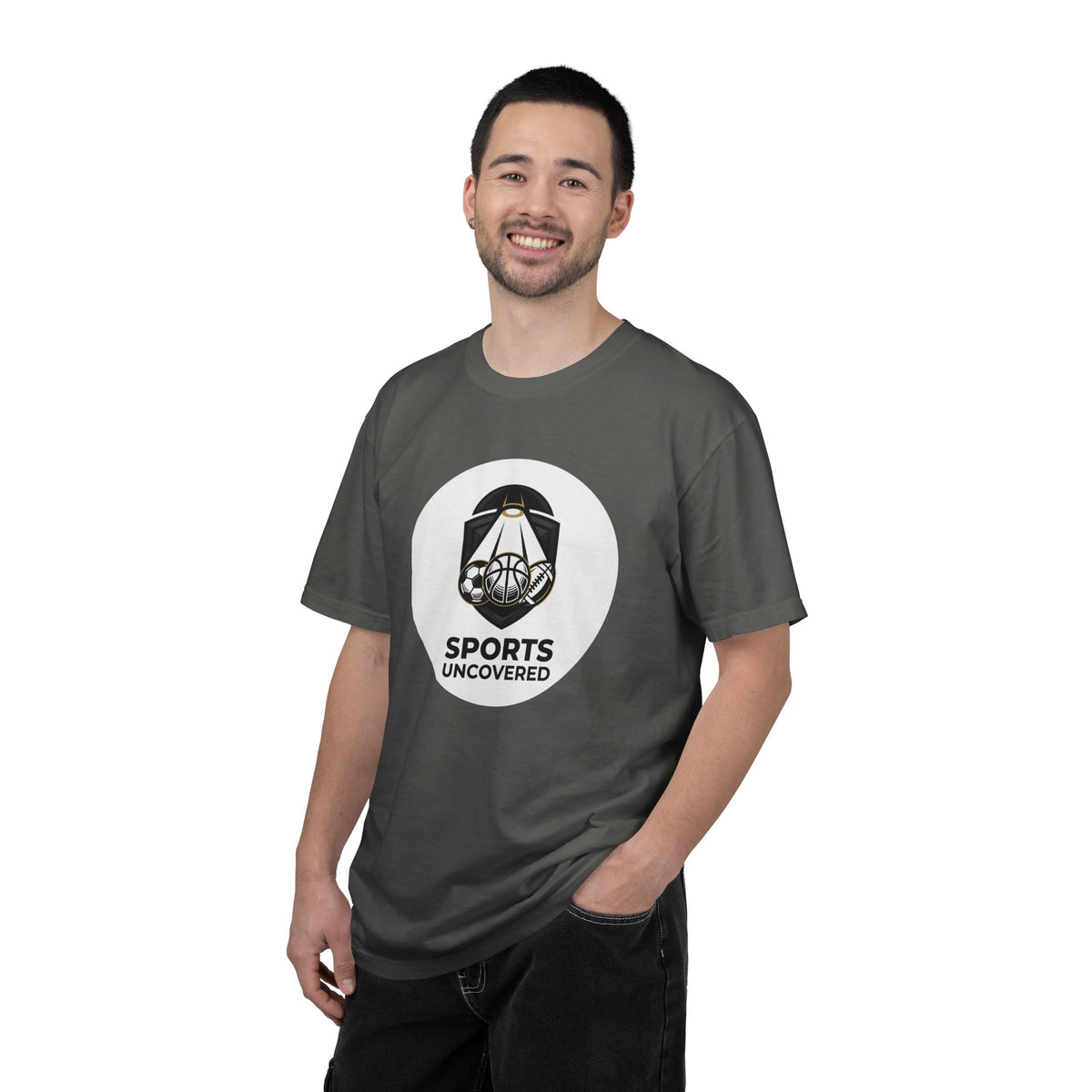 Sports Uncovered Graphic T-Shirt — Vintage Basketball Logo Tee