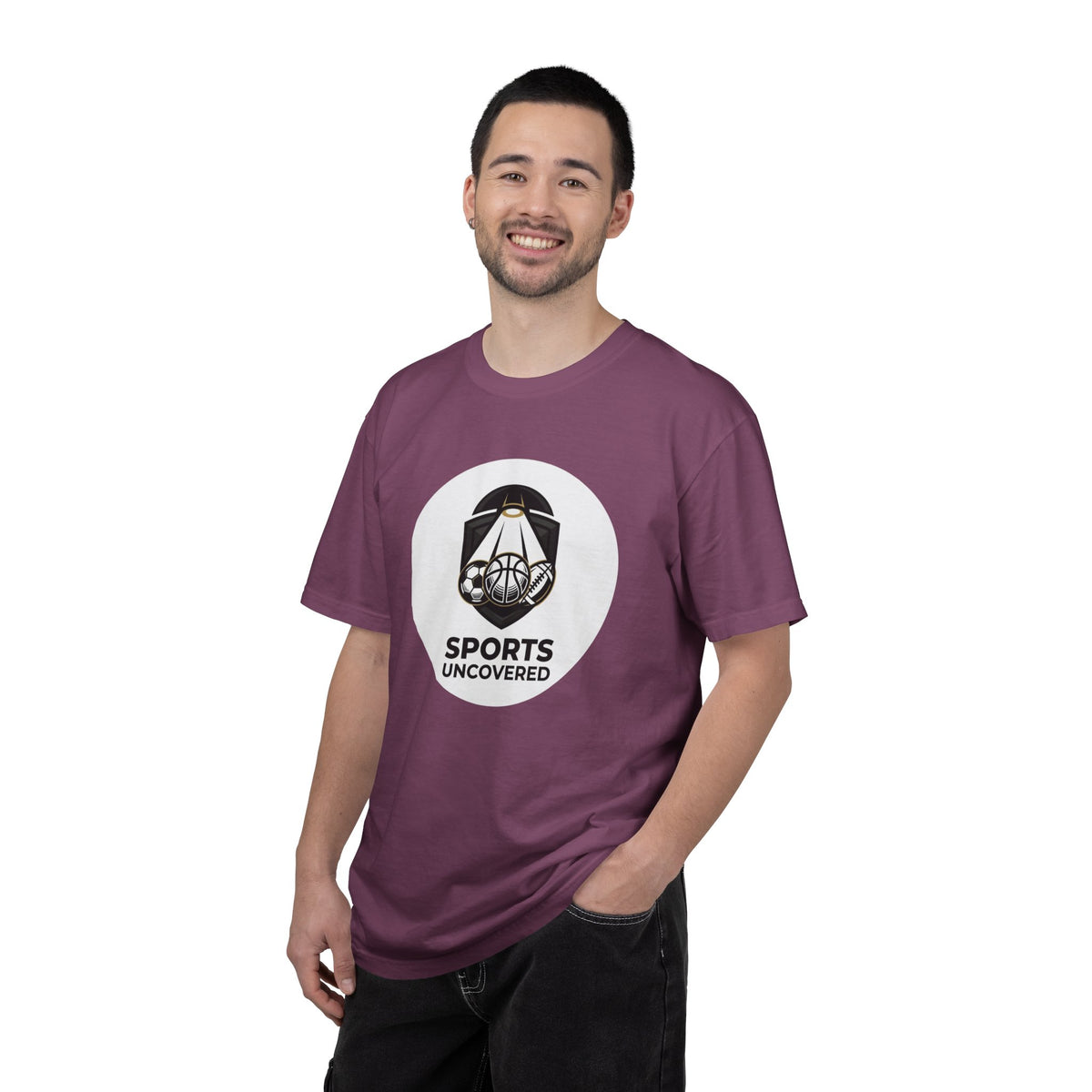 Sports Uncovered Graphic T-Shirt — Vintage Basketball Logo Tee