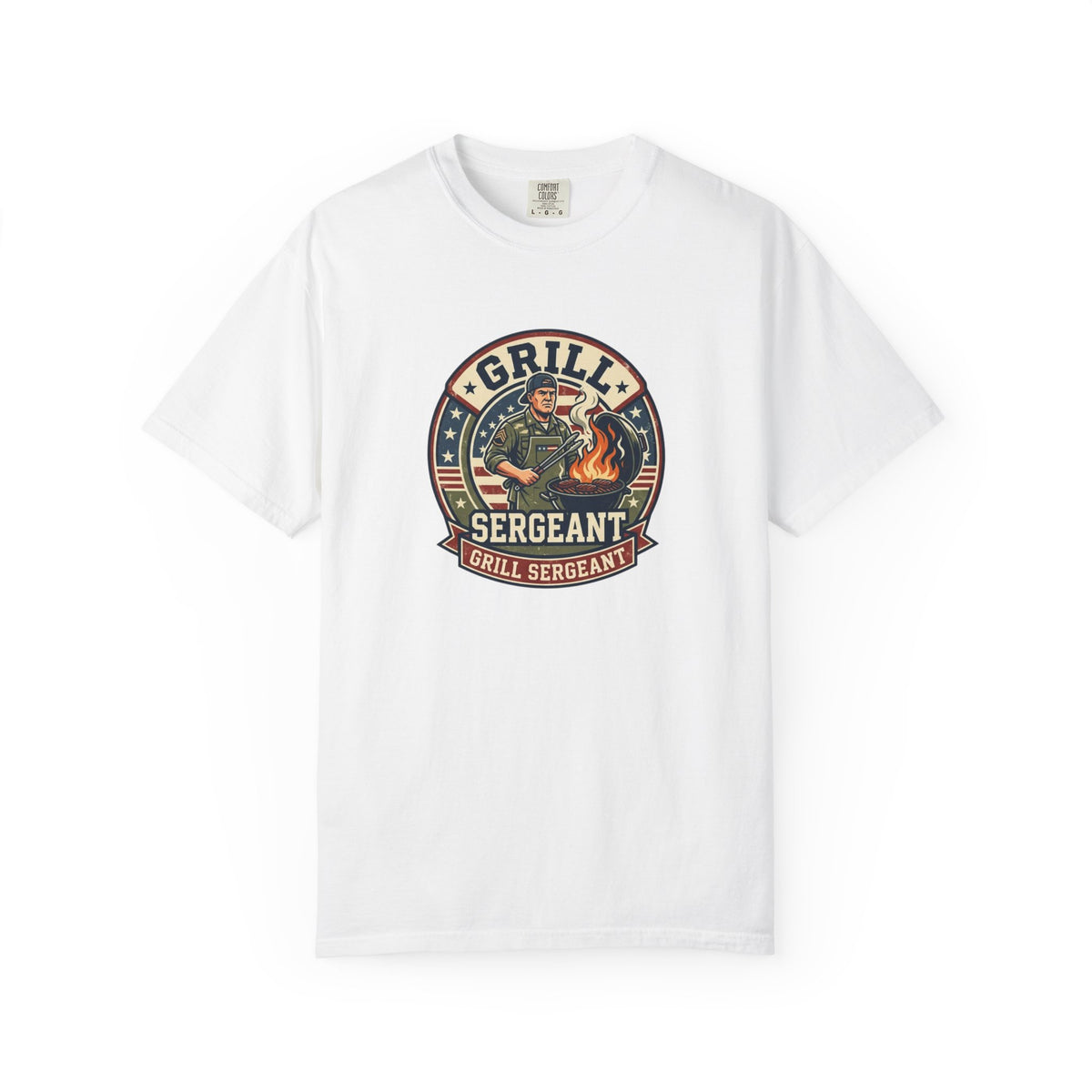 Grill Sergeant T-Shirt — Funny BBQ Chef Shirt for Dad & Grill Masters