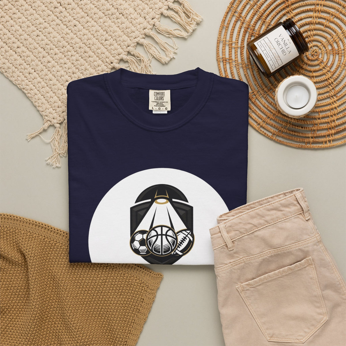 Sports Uncovered Graphic T-Shirt — Vintage Basketball Logo Tee