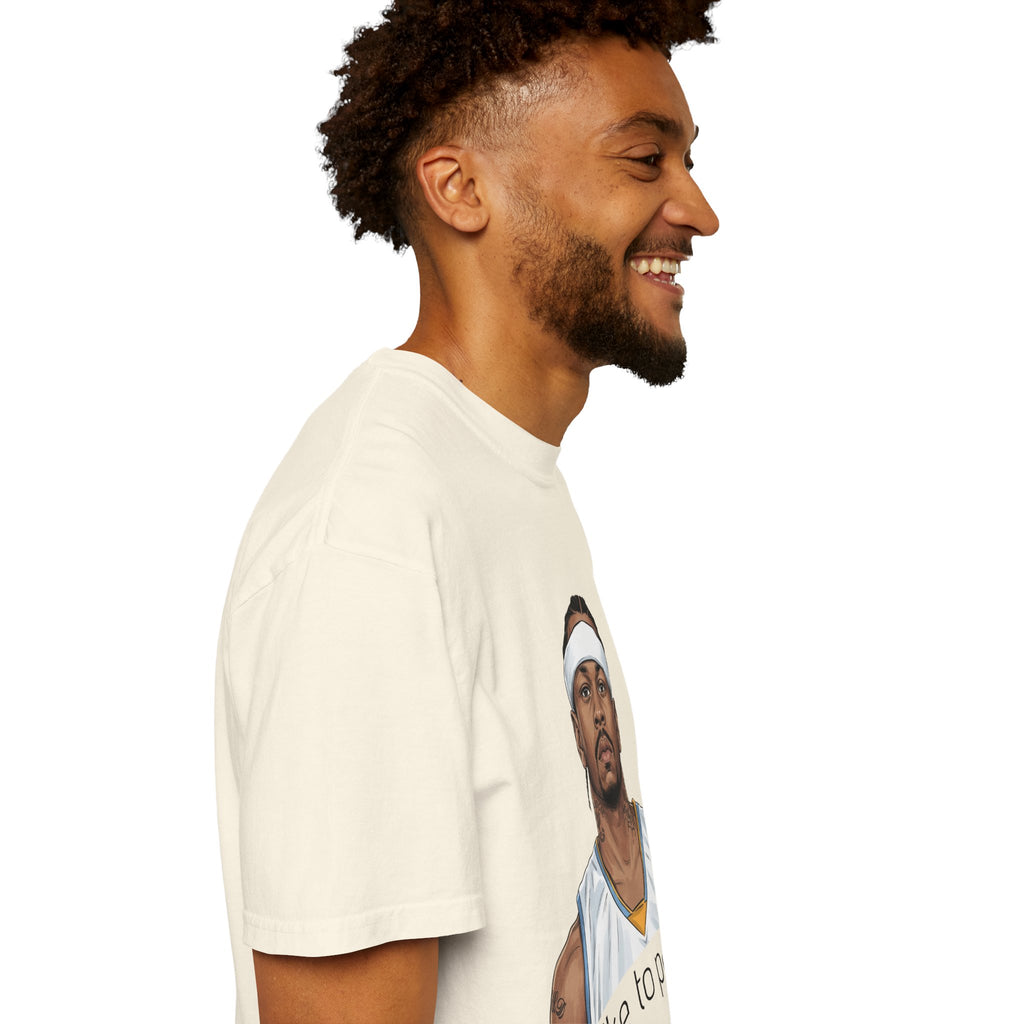 T-Shirt — AI 'I like to party.' Graphic Tee (Retro Athlete Portrait)