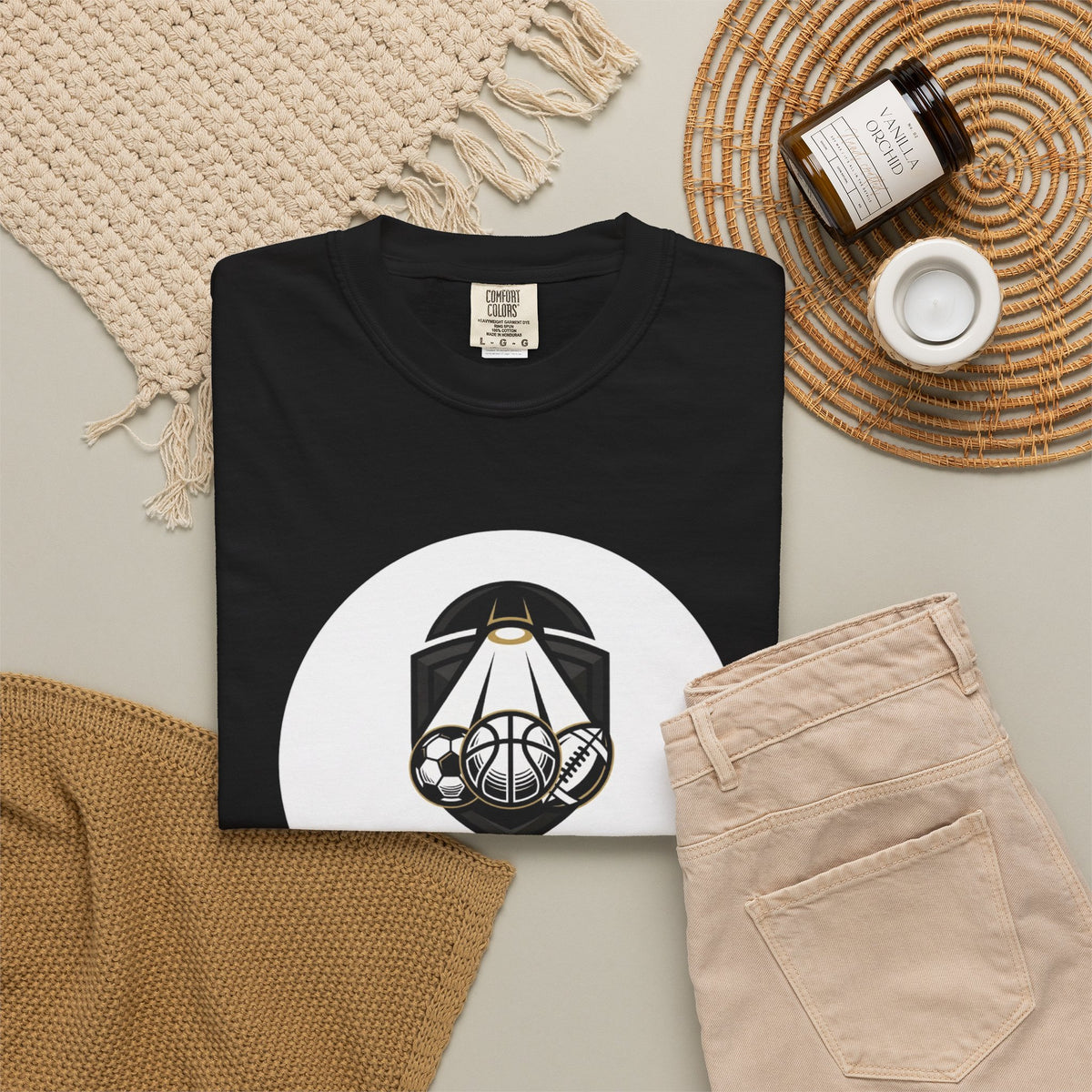 Sports Uncovered Graphic T-Shirt — Vintage Basketball Logo Tee