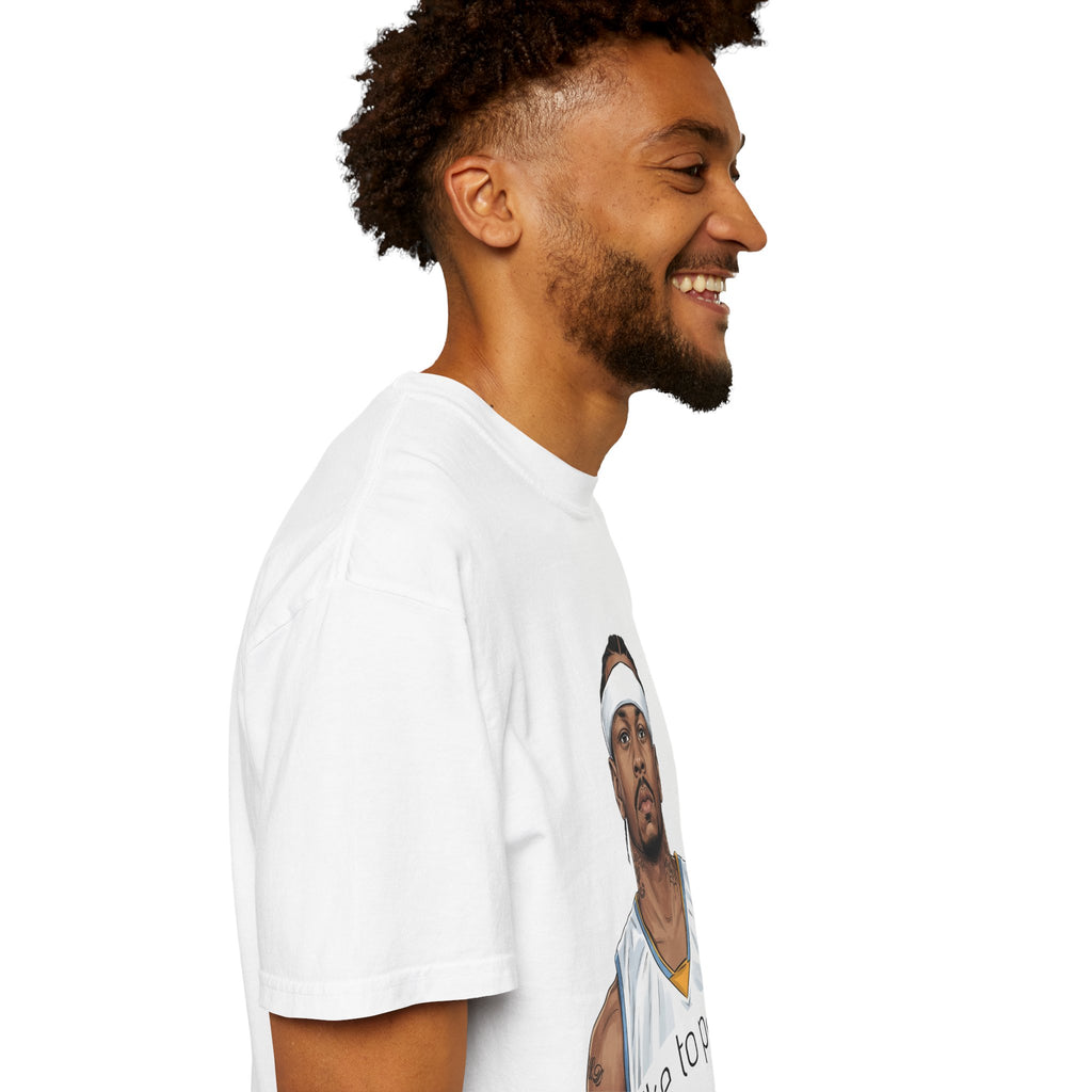 T-Shirt — AI 'I like to party.' Graphic Tee (Retro Athlete Portrait)