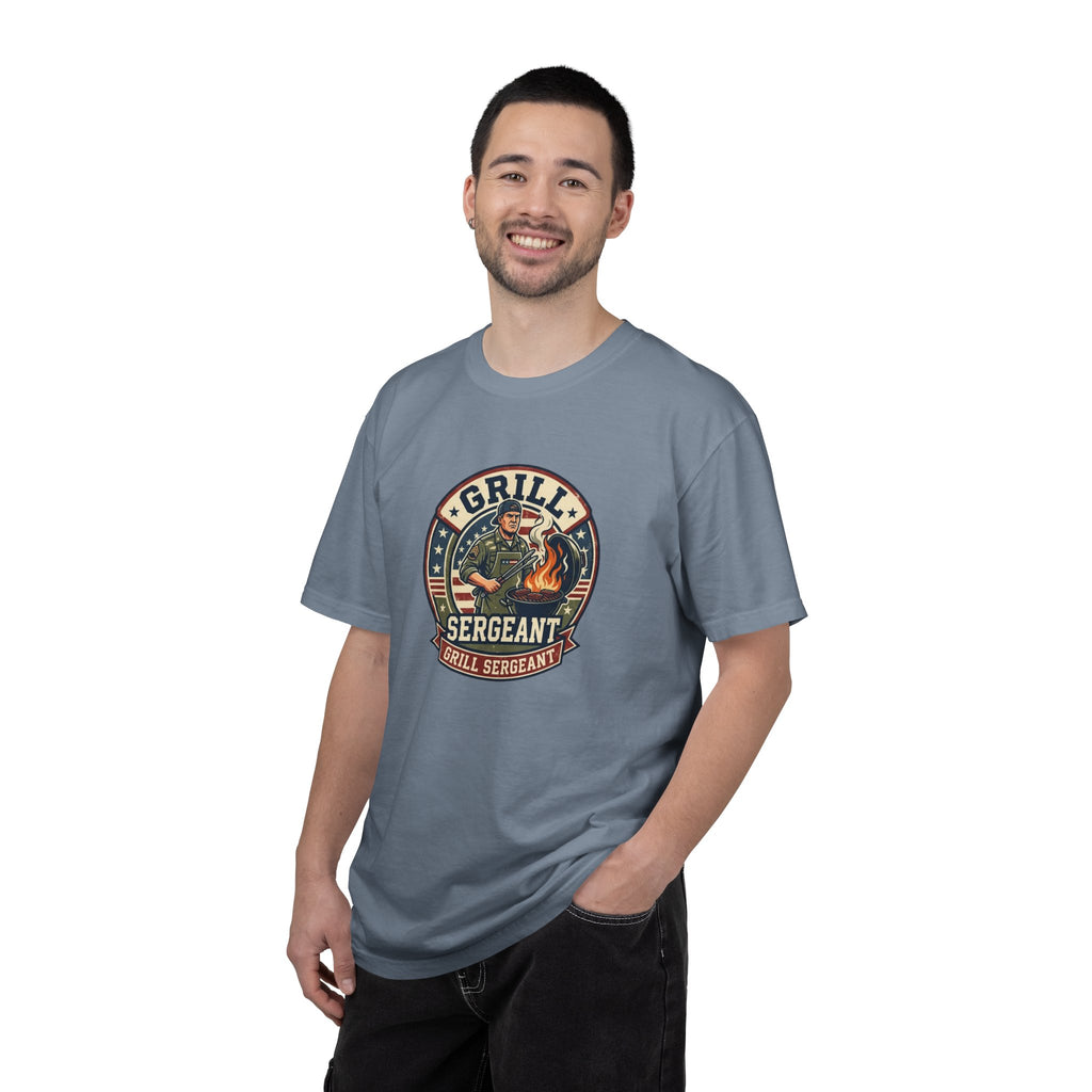 Grill Sergeant T-Shirt — Funny BBQ Chef Shirt for Dad & Grill Masters