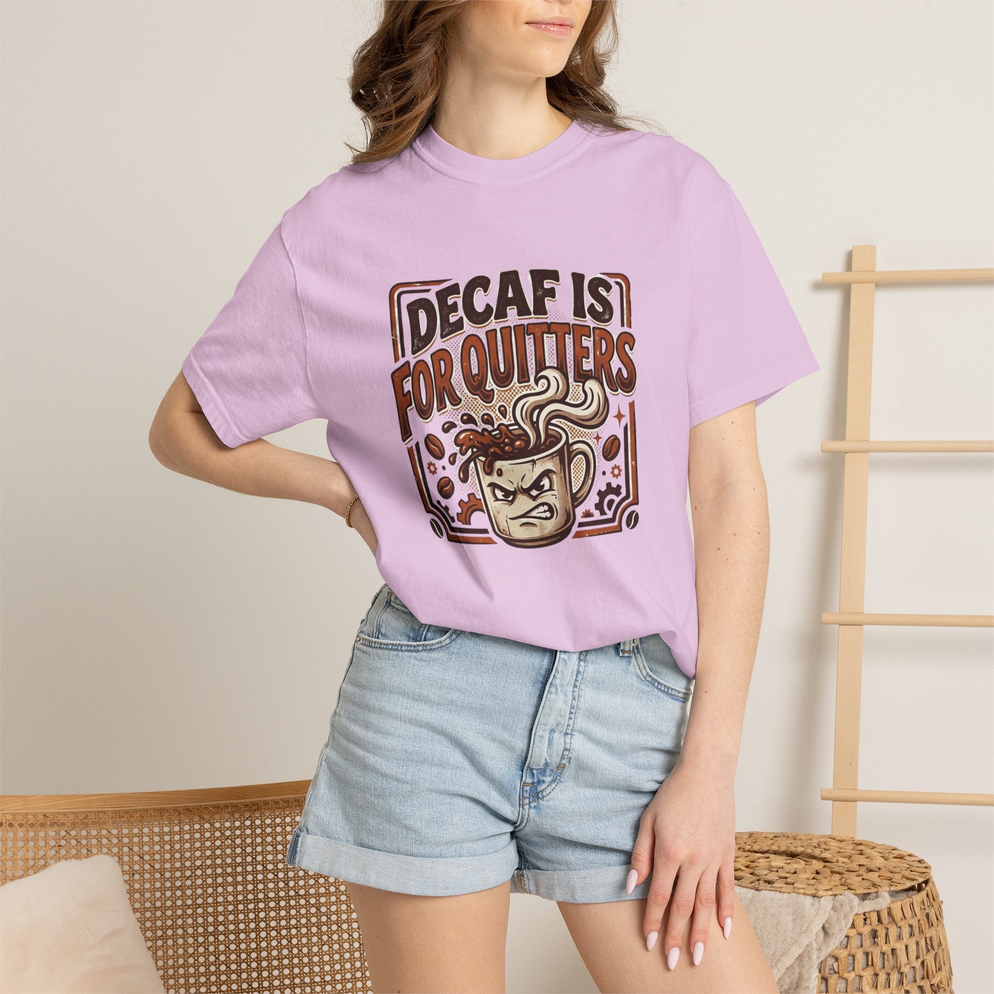 Decaf Is For Quitters Coffee T-Shirt — Funny Coffee Lover Tee