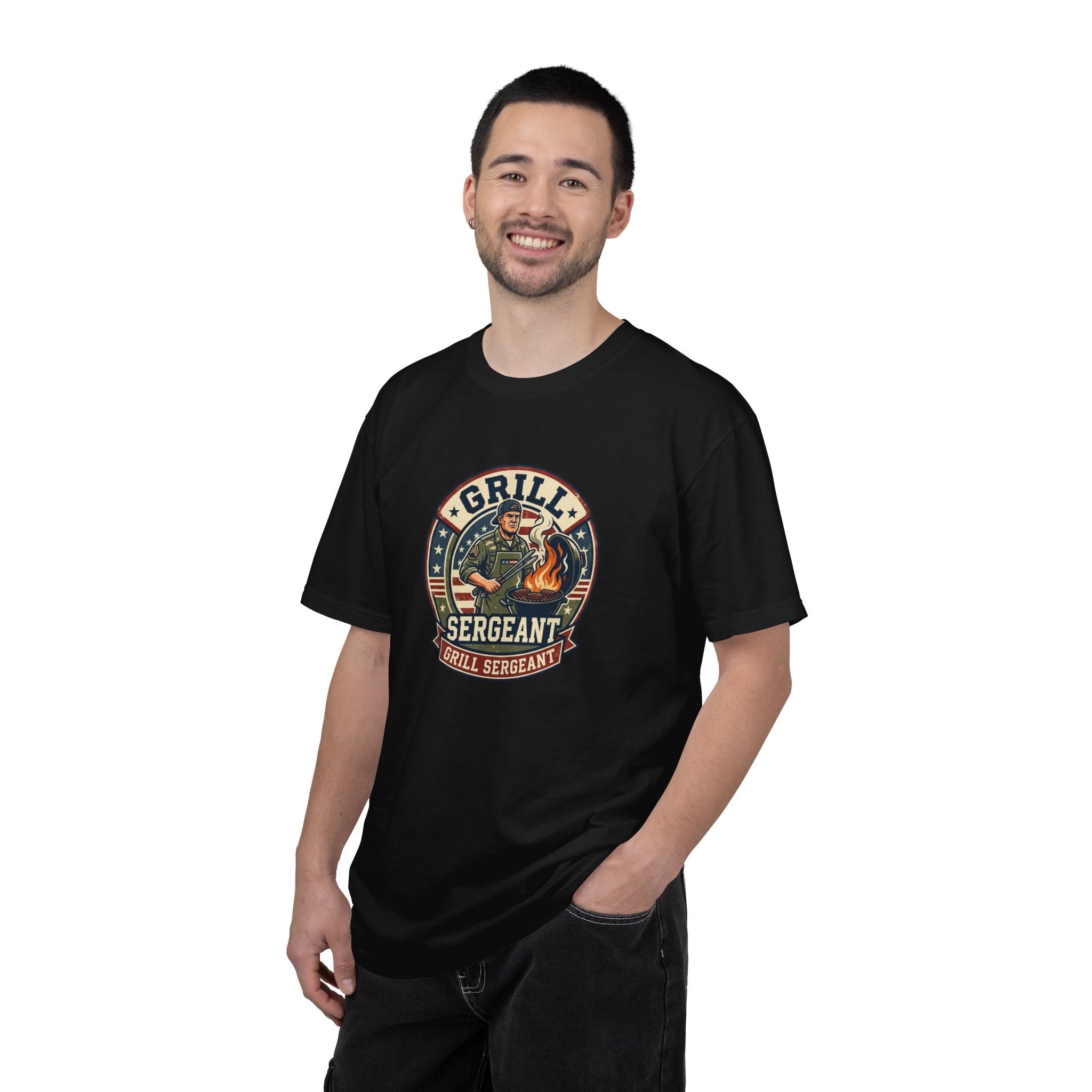 Grill Sergeant T-Shirt — Funny BBQ Chef Shirt for Dad & Grill Masters