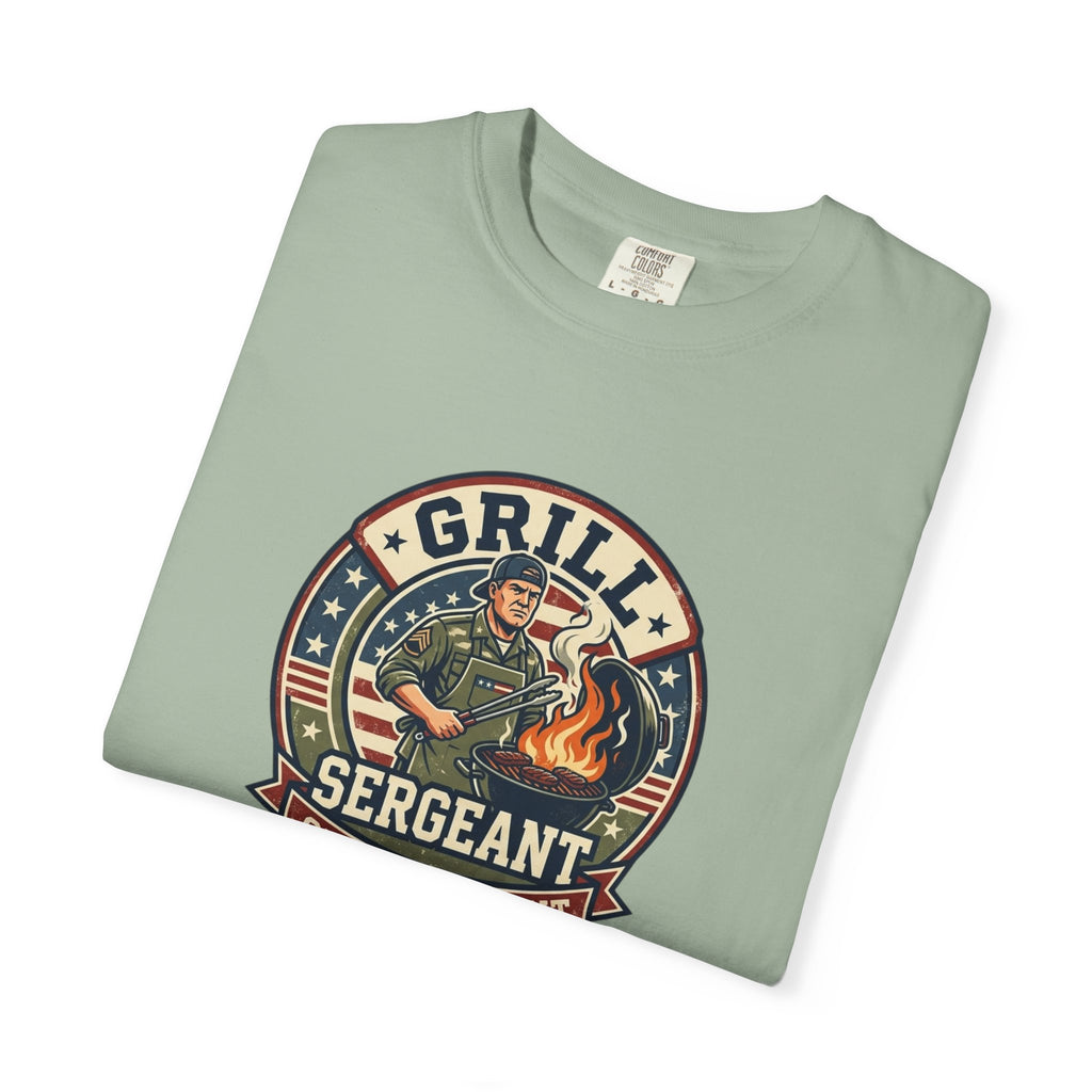 Grill Sergeant T-Shirt — Funny BBQ Chef Shirt for Dad & Grill Masters