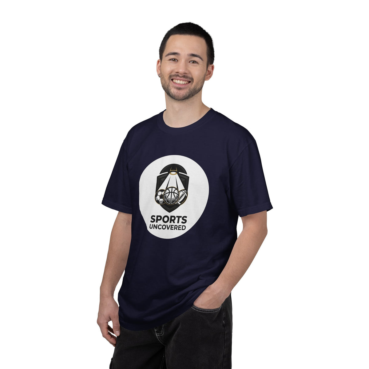 Sports Uncovered Graphic T-Shirt — Vintage Basketball Logo Tee