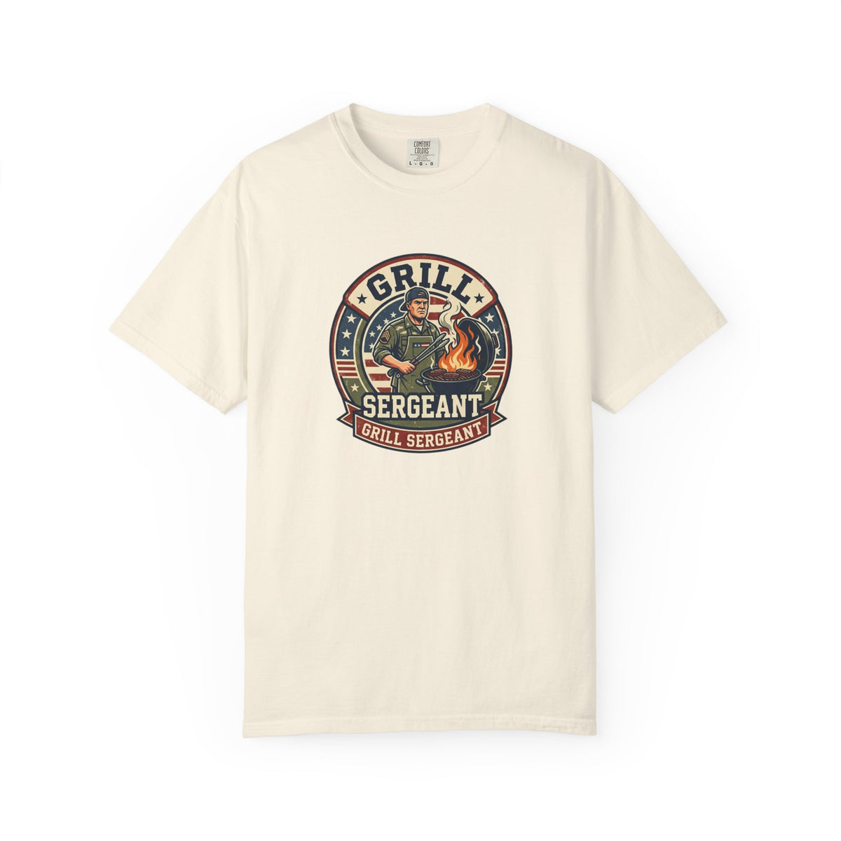 Grill Sergeant T-Shirt — Funny BBQ Chef Shirt for Dad & Grill Masters