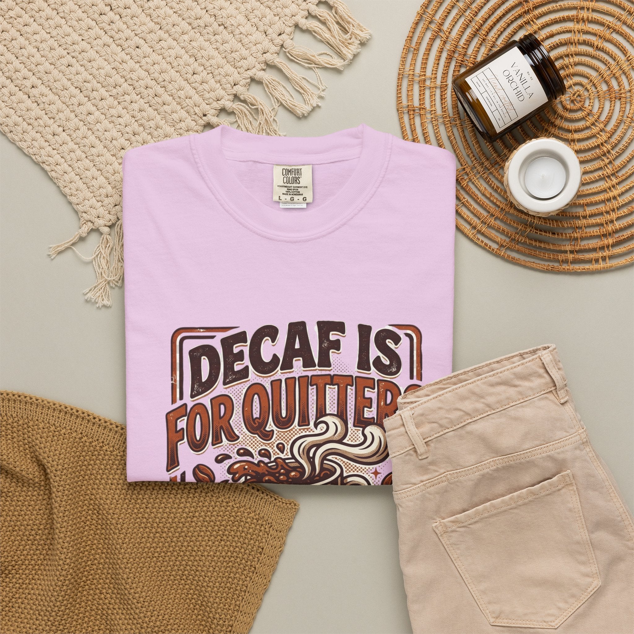 Decaf Is For Quitters Coffee T-Shirt — Funny Coffee Lover Tee