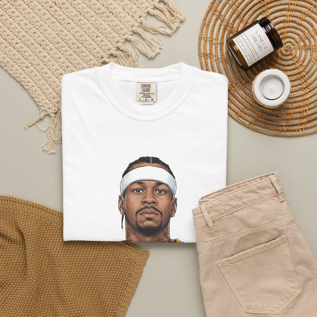T-Shirt — AI 'I like to party.' Graphic Tee (Retro Athlete Portrait)