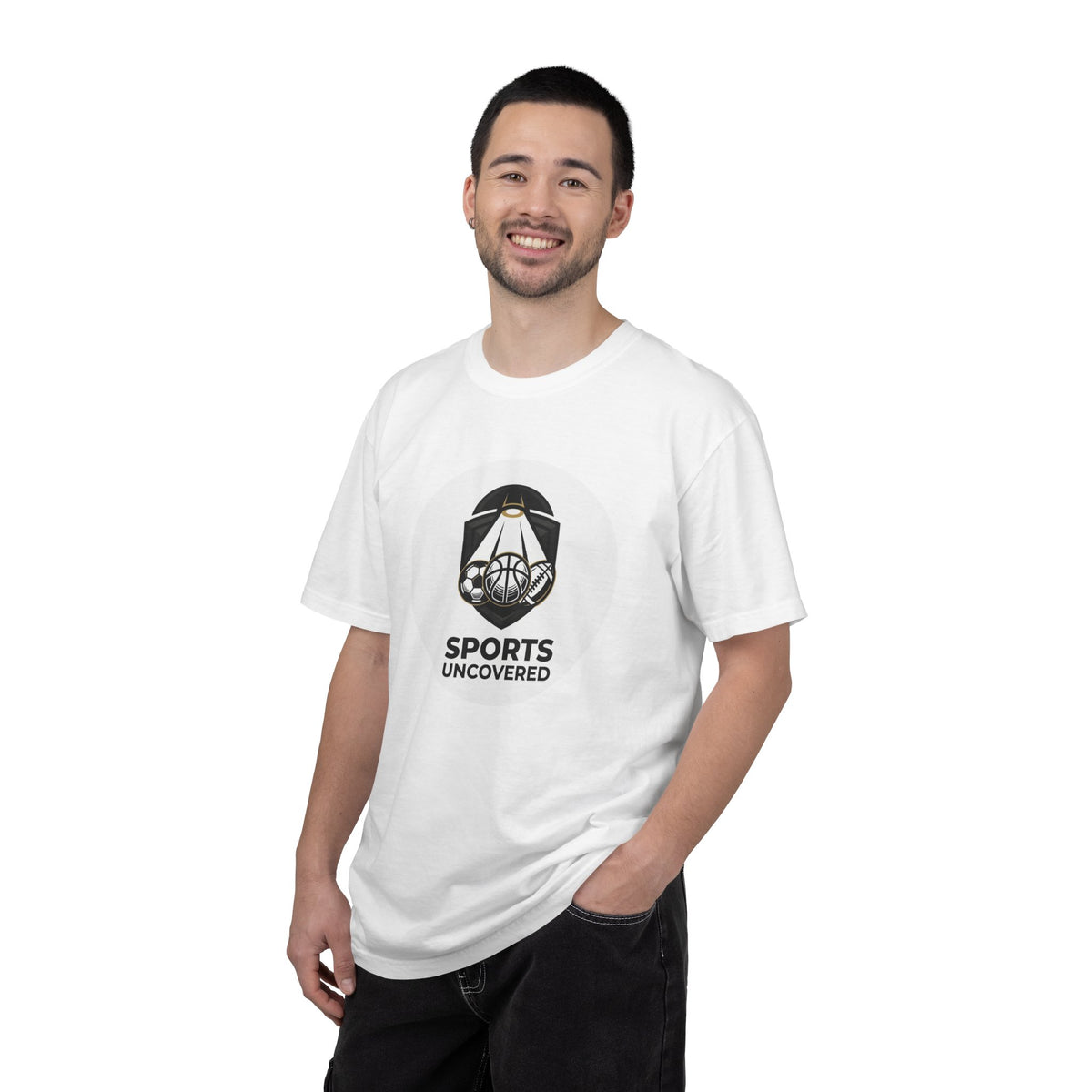 Sports Uncovered Graphic T-Shirt — Vintage Basketball Logo Tee