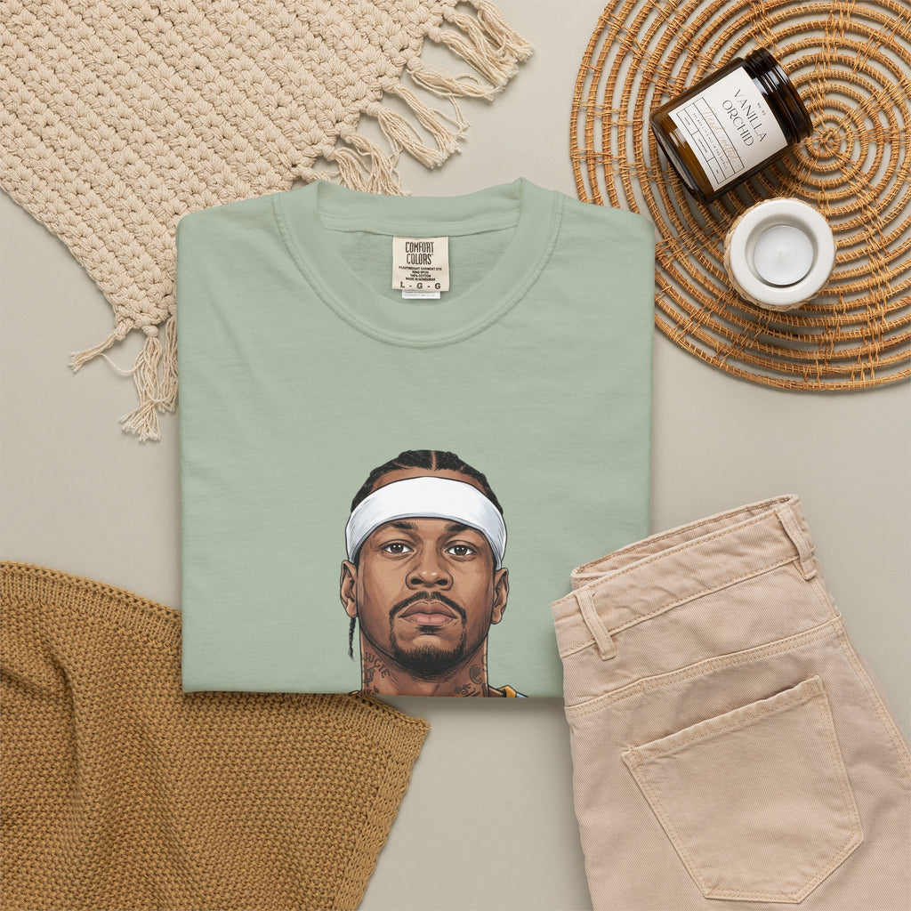 T-Shirt — AI 'I like to party.' Graphic Tee (Retro Athlete Portrait)