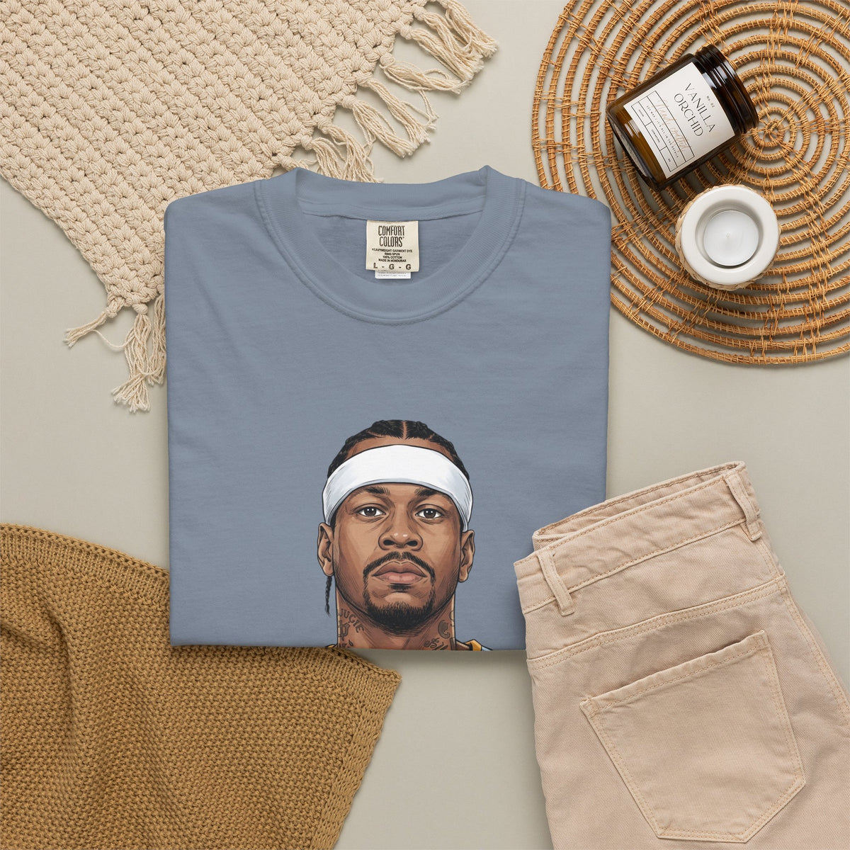T-Shirt — AI 'I like to party.' Graphic Tee (Retro Athlete Portrait)