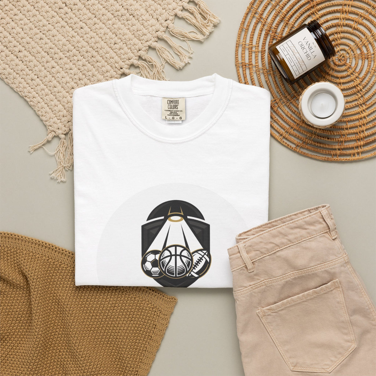 Sports Uncovered Graphic T-Shirt — Vintage Basketball Logo Tee