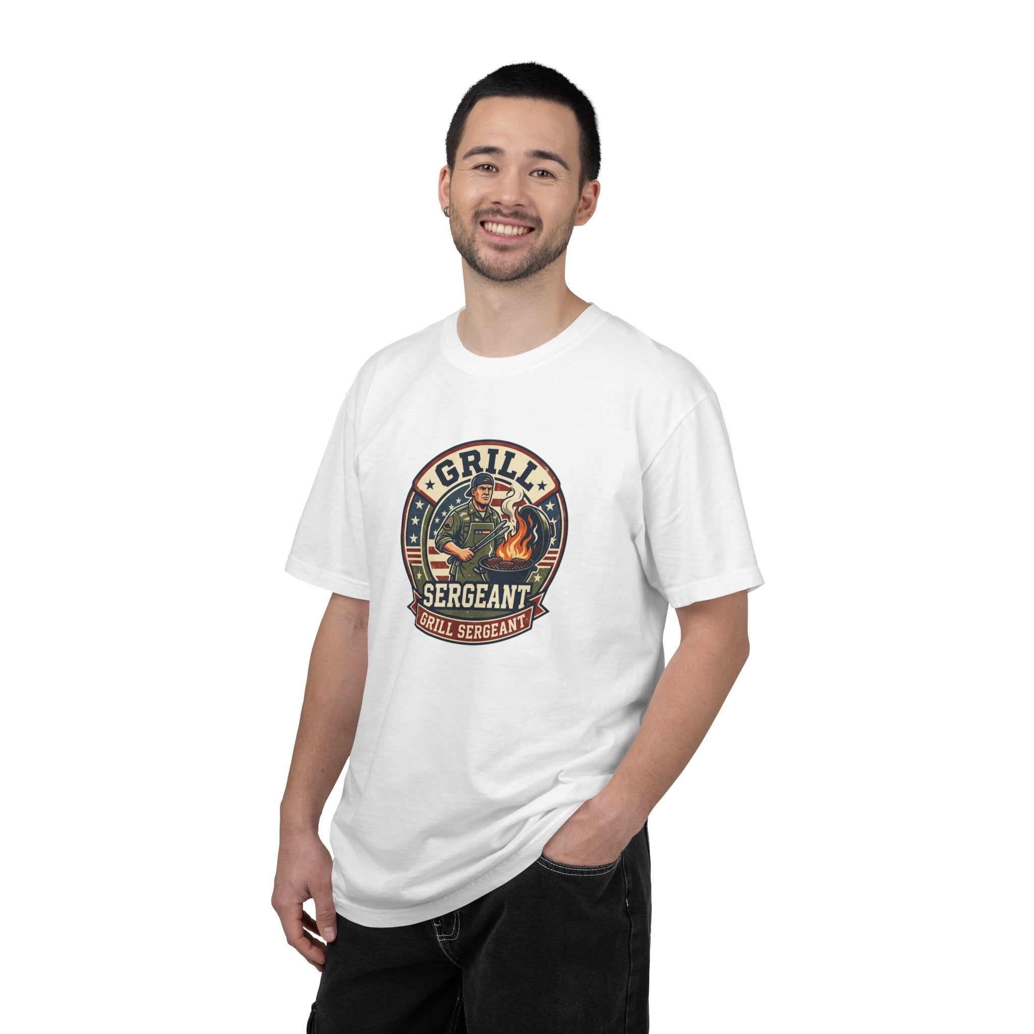 Grill Sergeant T-Shirt — Funny BBQ Chef Shirt for Dad & Grill Masters