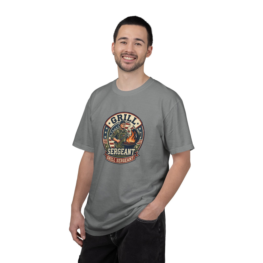Grill Sergeant T-Shirt — Funny BBQ Chef Shirt for Dad & Grill Masters