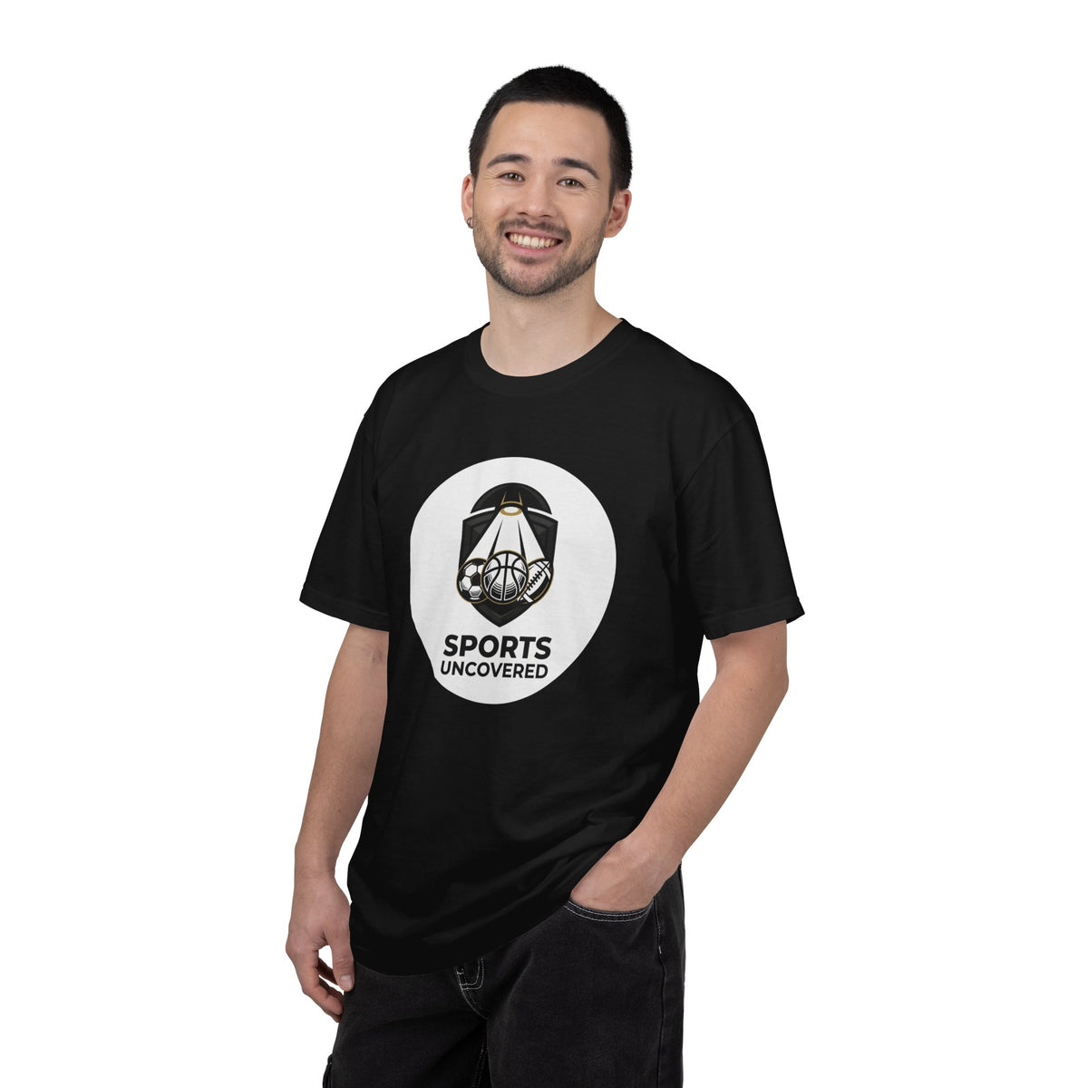 Sports Uncovered Graphic T-Shirt — Vintage Basketball Logo Tee