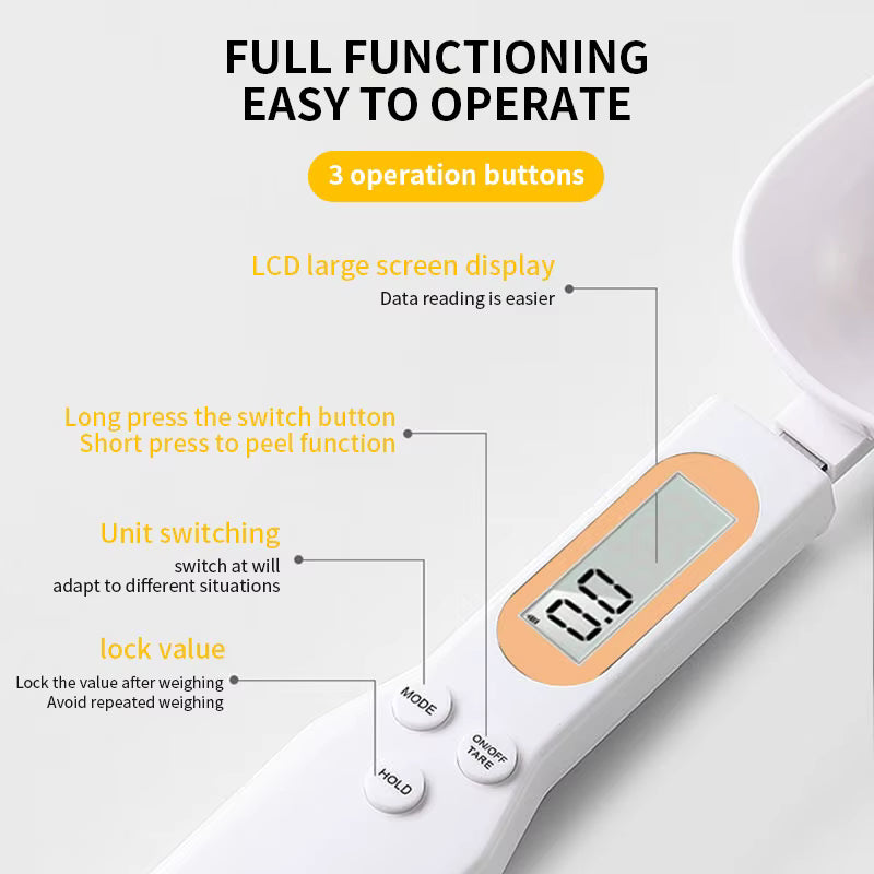 Ultra-Precise Digital Measuring Spoon Scale (0.1g Accuracy)